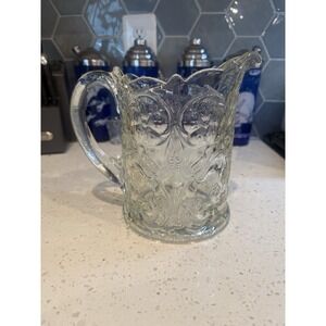 McKee Rock Crystal Clear 7 1/2" Large Flat Water Pitcher EAPG Depression Glass